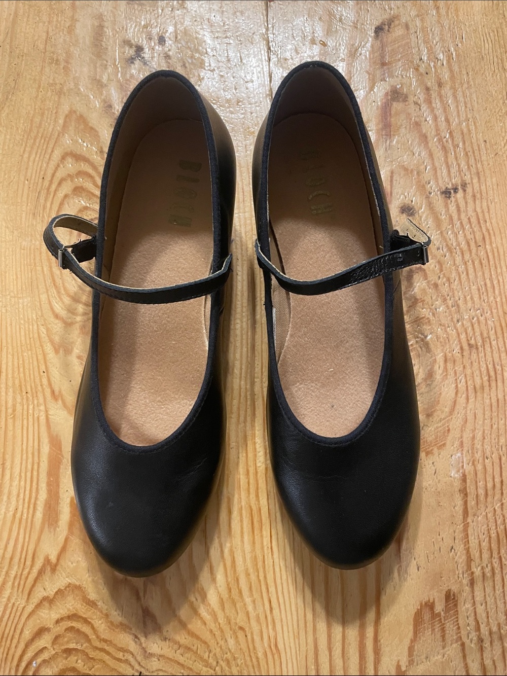 Bloch Black Mary Jane Flats with Adjustable Strap